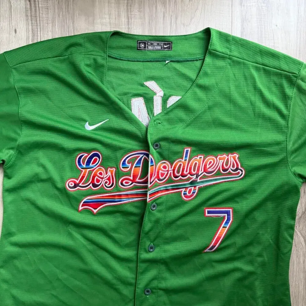 Nike Los Angeles Dodgers Julio Urías  Mexico Jersey Green XXXL